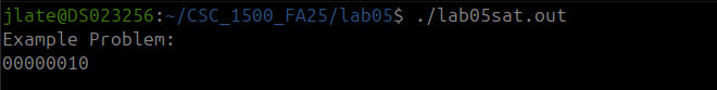 Lab05 Example Output